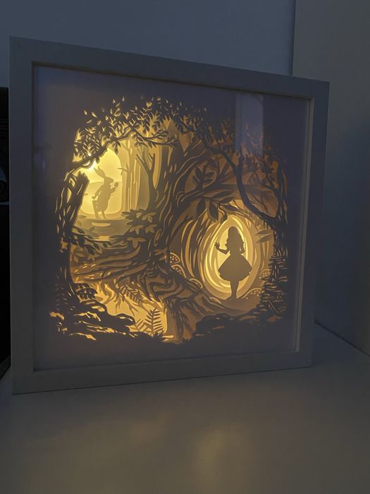 Tablouri 3d cu lumina (shadowbox)