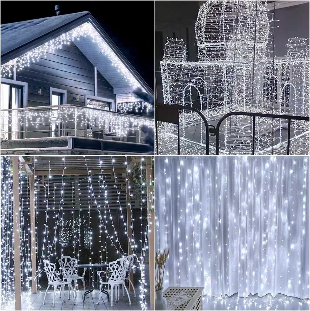 НОВИ! LED лампички – 10м + 3м, лилави, с дистанционно, 2 бр/к-кт