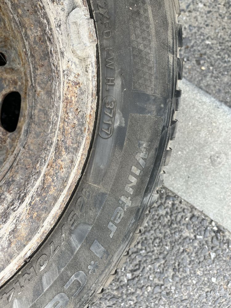 Roti VW 14” jante tabla, anvelope Hankook 165/70 R14