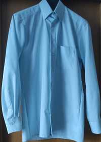 Рубашка фирменная, школьная голубая, Турция, размер 46-48