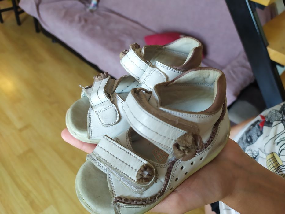 Sandale fetite piele