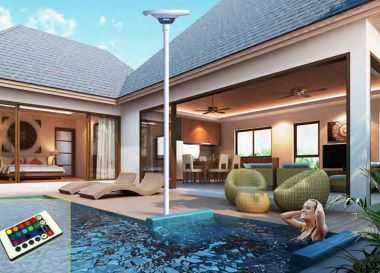 Lampa LED solara 400 W cu stalp 3 m