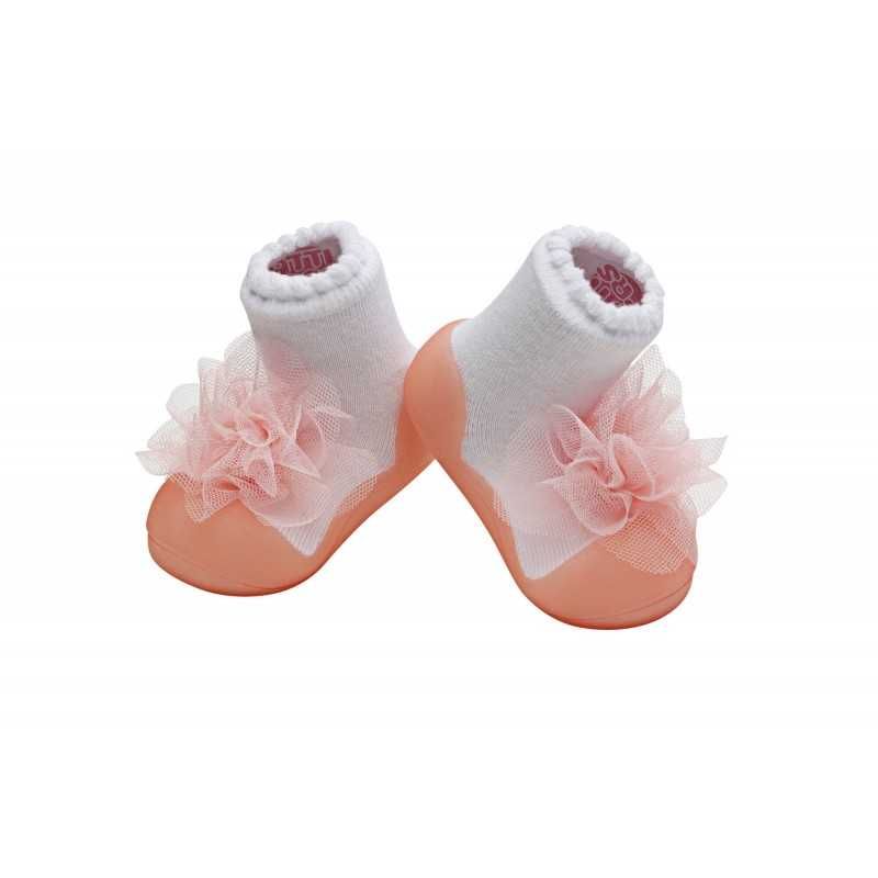Attipas New Corsage Pink pantofi soseta pentru bebelusi