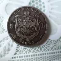 Vand moneda 5 lei 1880