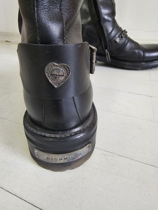 Ghete biker John Richmond din piele