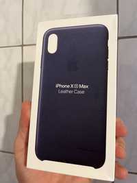 Новый кож. чехол тёмно-синий на Iphone XS Max, оригинал с AppleStore