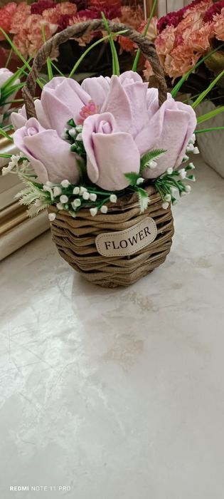 Цветы из мыло отличный подарок
