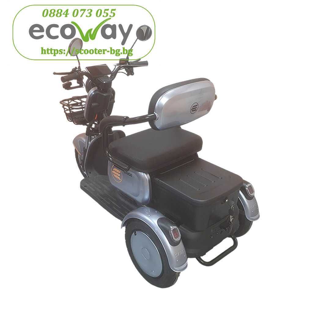 Електрическа триколка EcoWay А2-М19 триместна 1000W Товар -200кг,