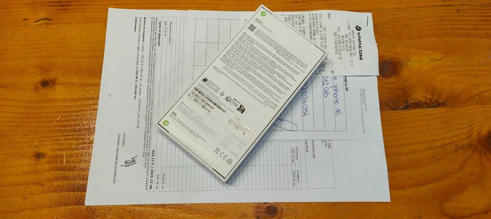 **ЗАПЕЧАТАН 512GB iPhone 16 VIVACOM Гаранция 2027г Black**