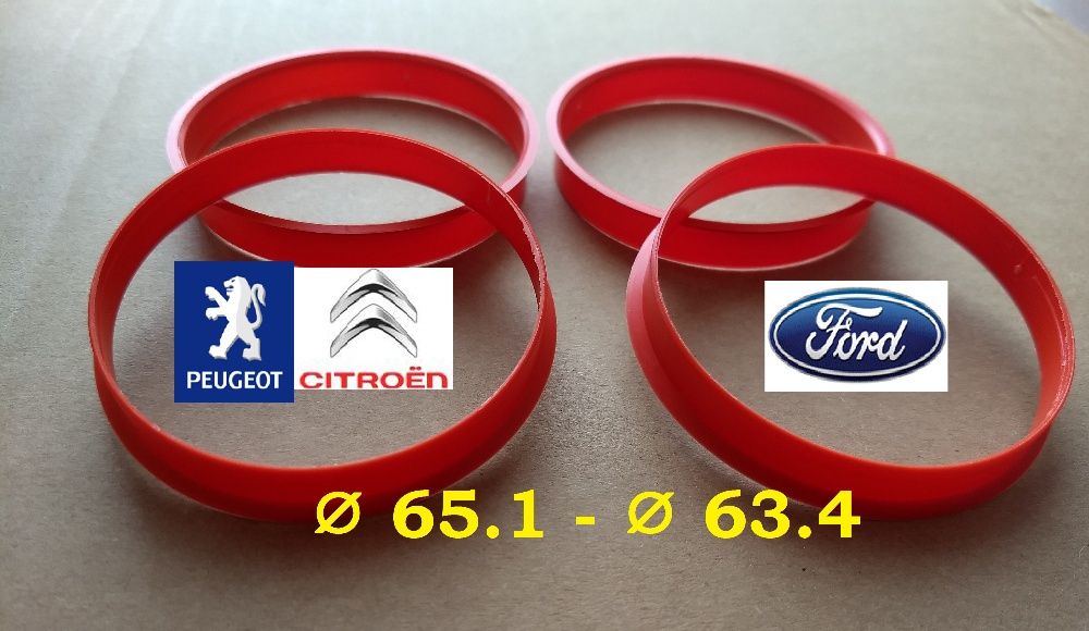 Inele de centrare ghidaje Ford Volvo 65,1 x 63,4