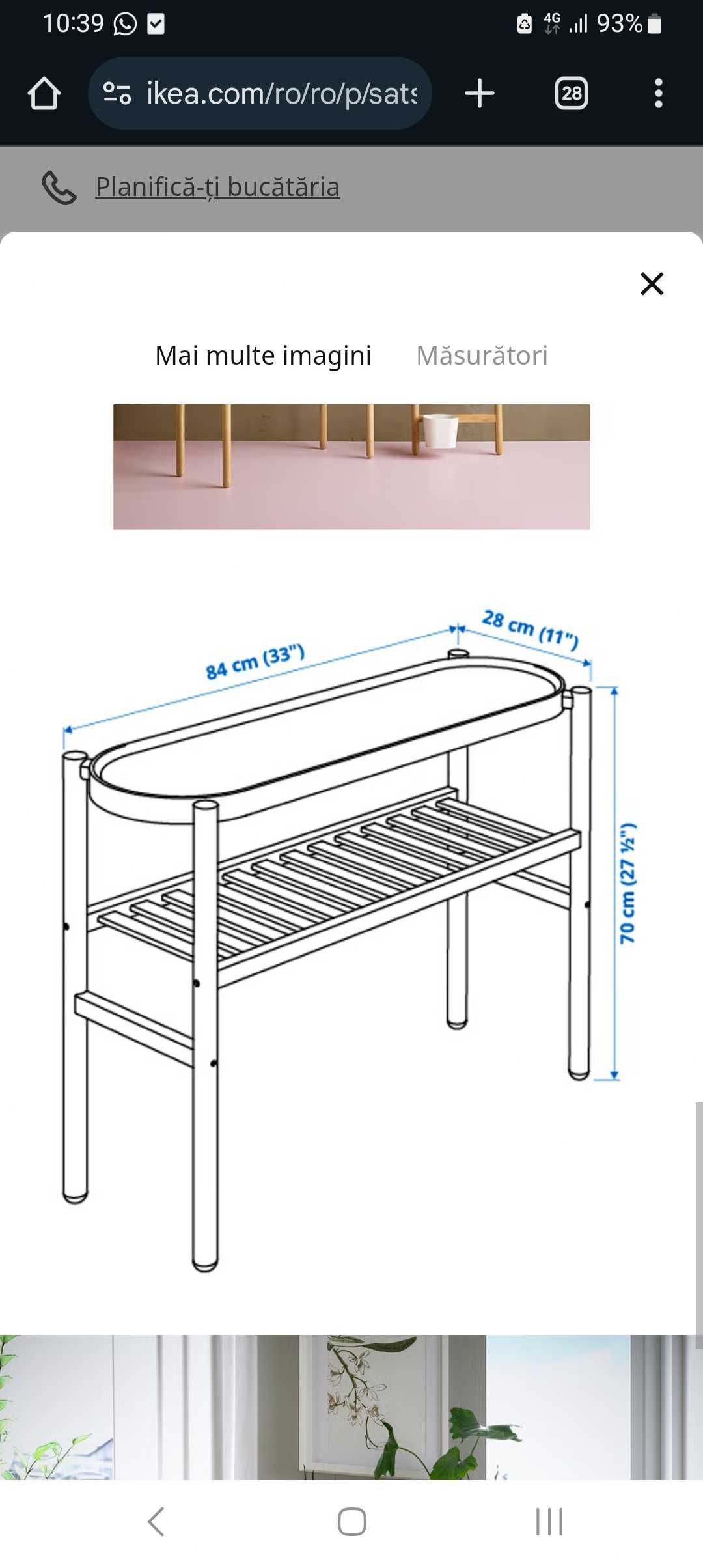 Suport / organizator flori IKEA