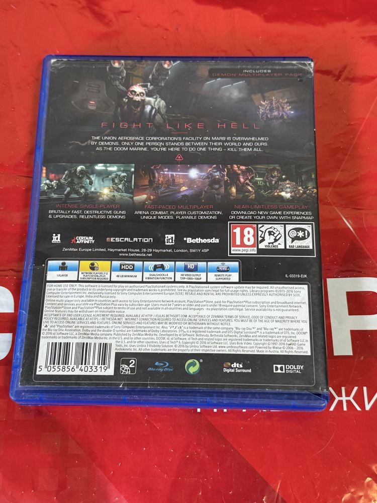 Видеоигра Doom PS4 / PS 4