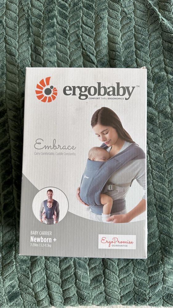 Ергономична раница Ergobaby - Embrace, Heather Grey