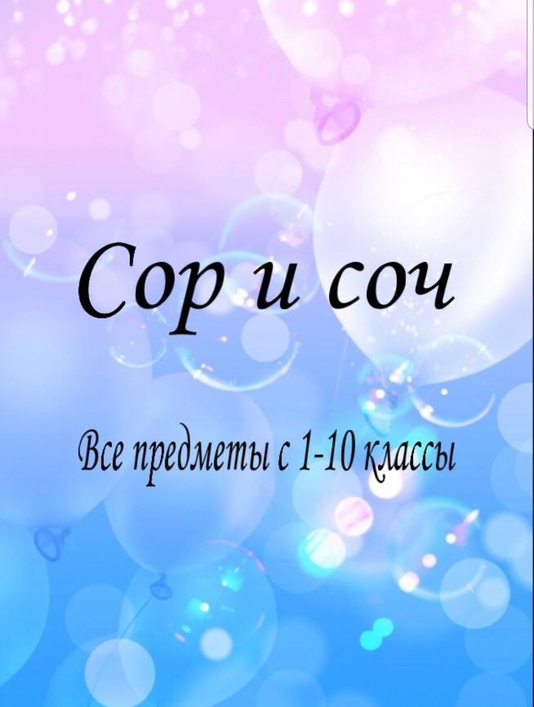 Сор и Соч  обновленка