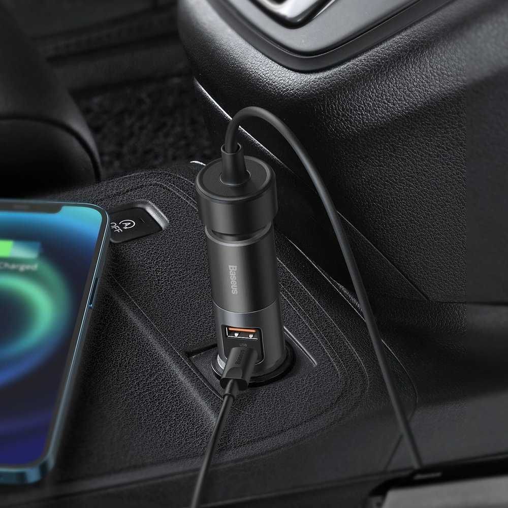 Cigarette Lighter зарядно за кола 120W USB-A,USB-C+извод за запалка