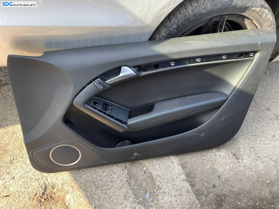 Panou Tapiterie Fata Interioara Piele Negru de pe Usa Portiera Dreapta Volan Dreapta Audi A5 Coupe 2 Usi 2008 - 2016 [C3089]