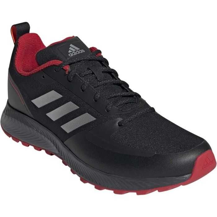 adidasi drumetie Adidas RunFalcon 2.0 TR, Negru/Rosu, 42->NOU, SIGILAT