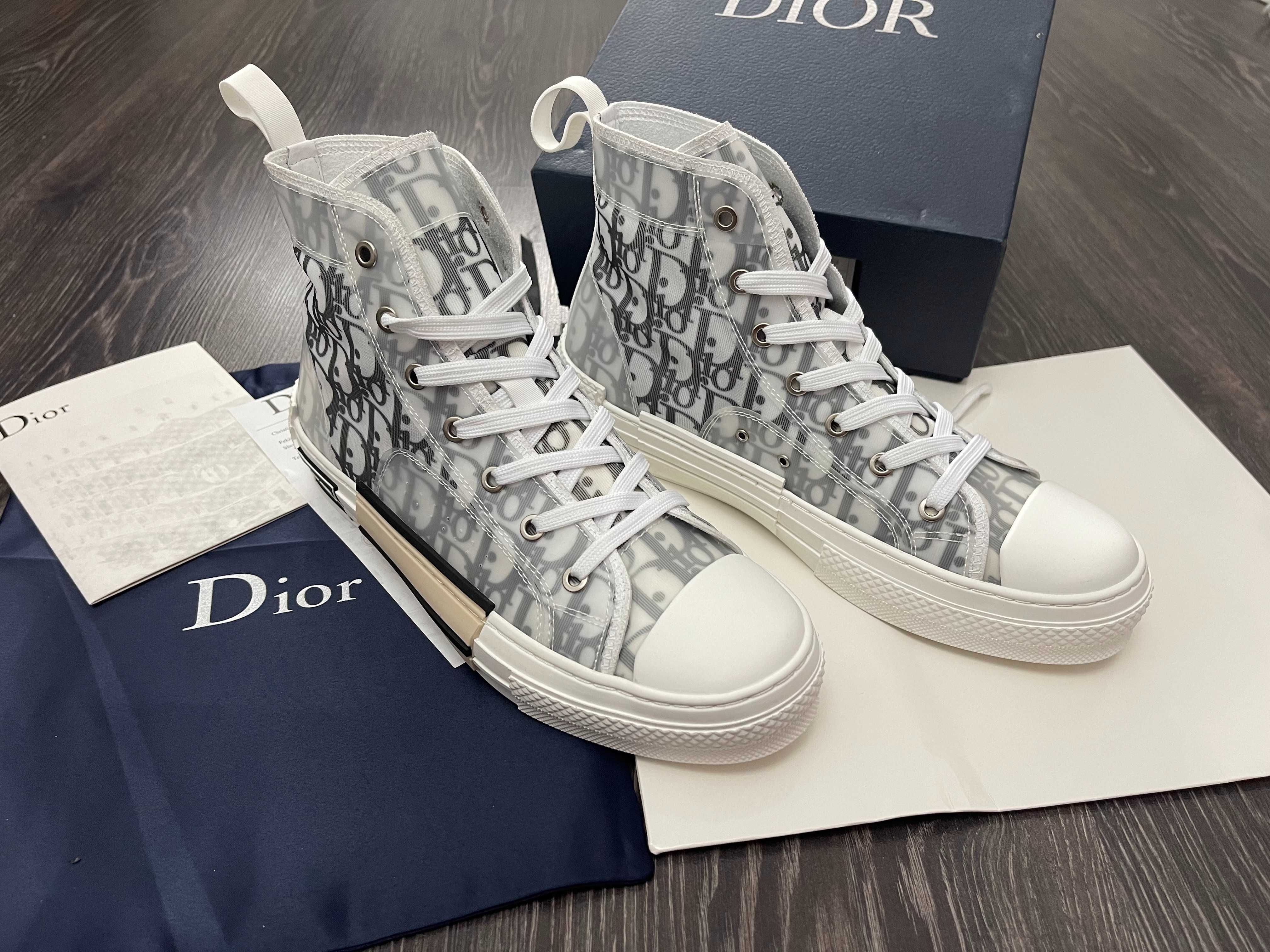 Adidasi D I O R Essentials B23 HIGH-TOP Tenesi Premium din Piele NOI