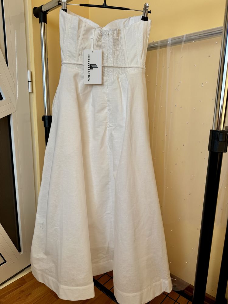Ленена миди рокля Serena от S-XL