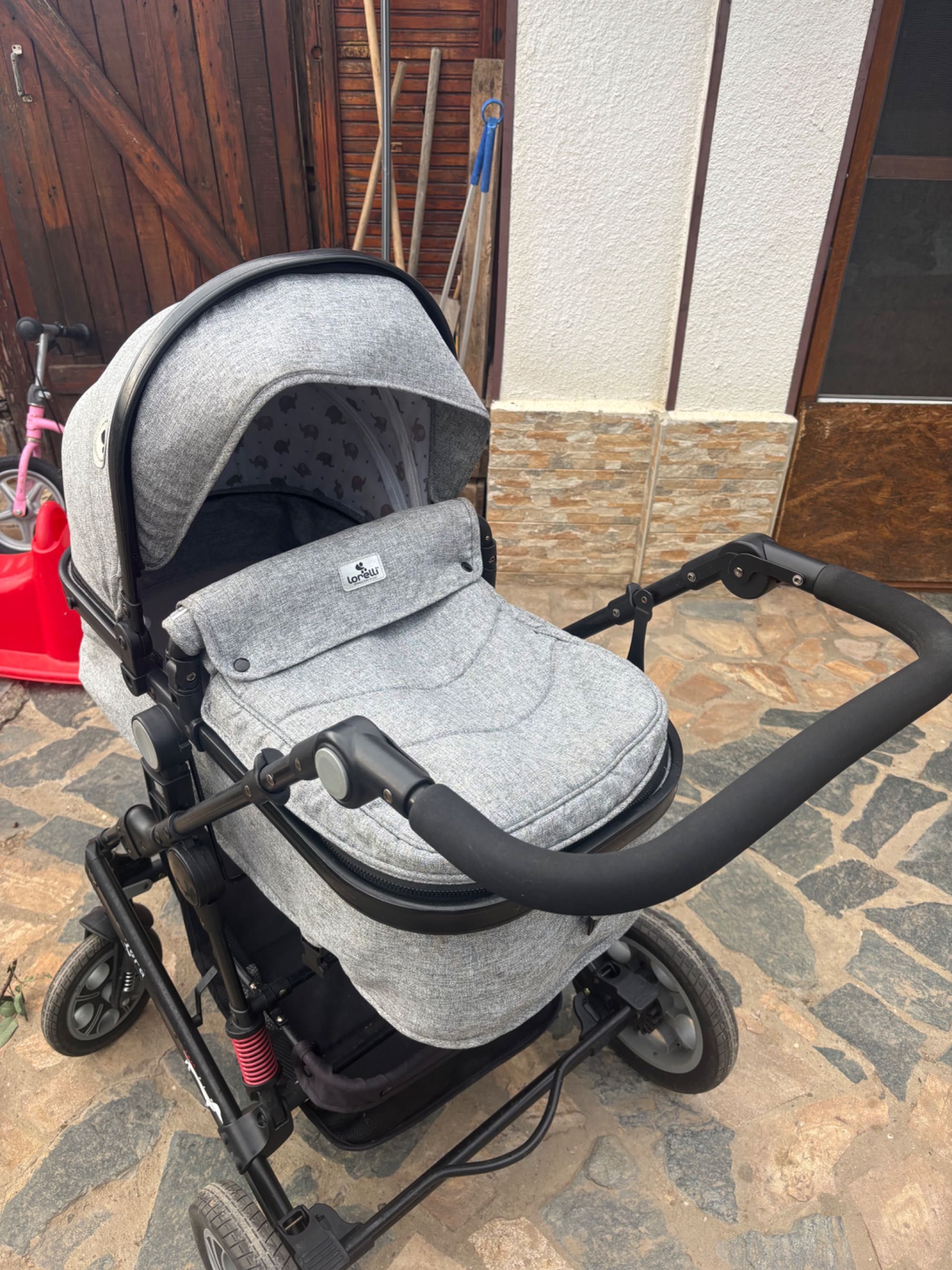 Детска количка Lorelli Lora Cool Grey Elephants