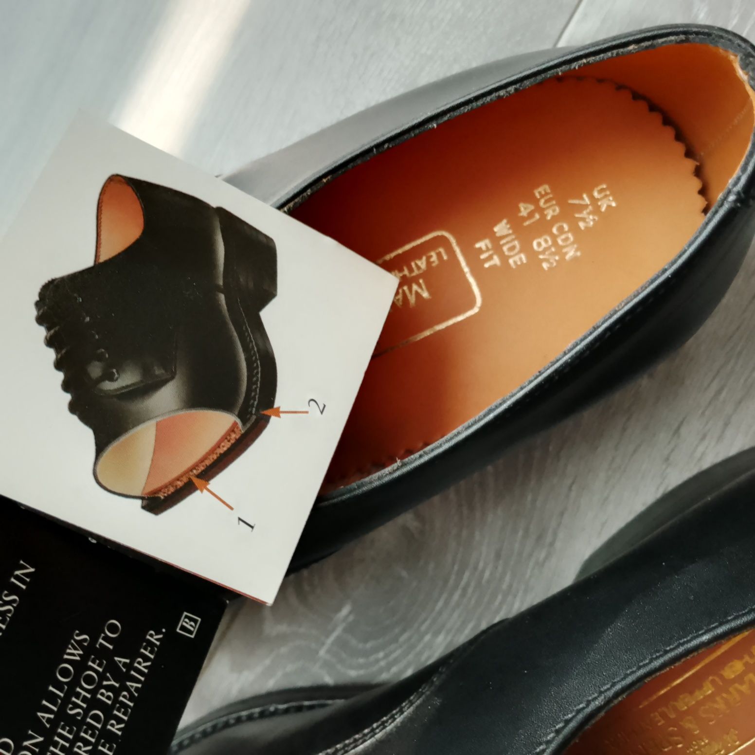 Туфли Marks & Spenser. размер  41.  Кожа. Оригинал.