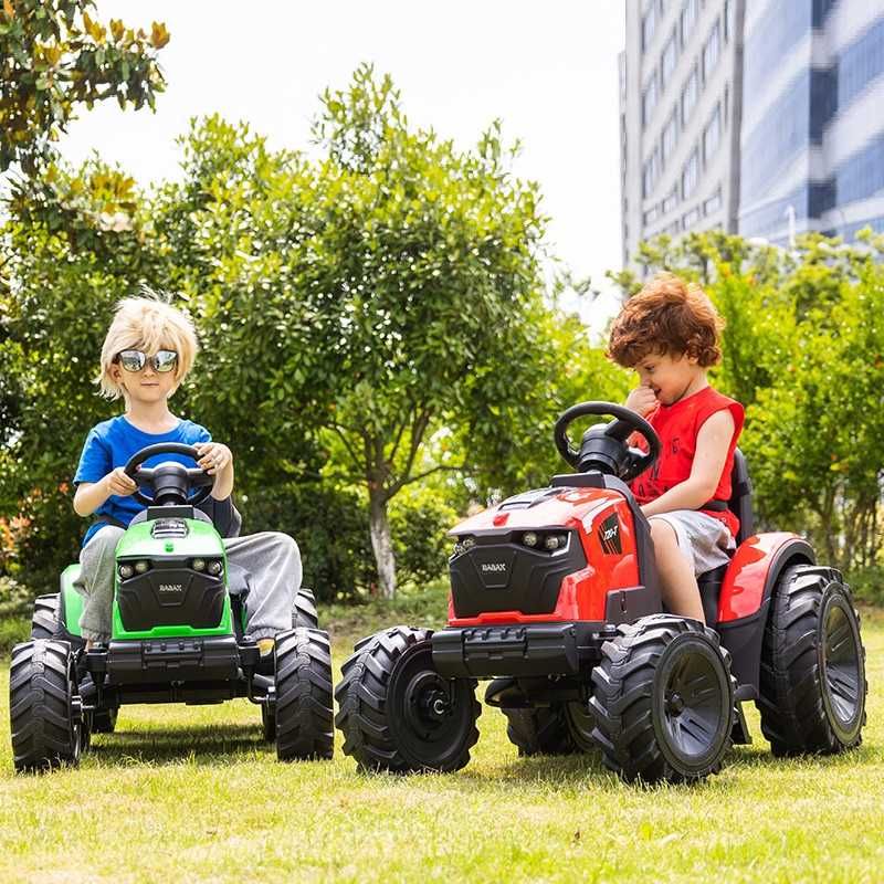 Акумулаторен Трактор Digger 24v батерия Висока версия с ремарке