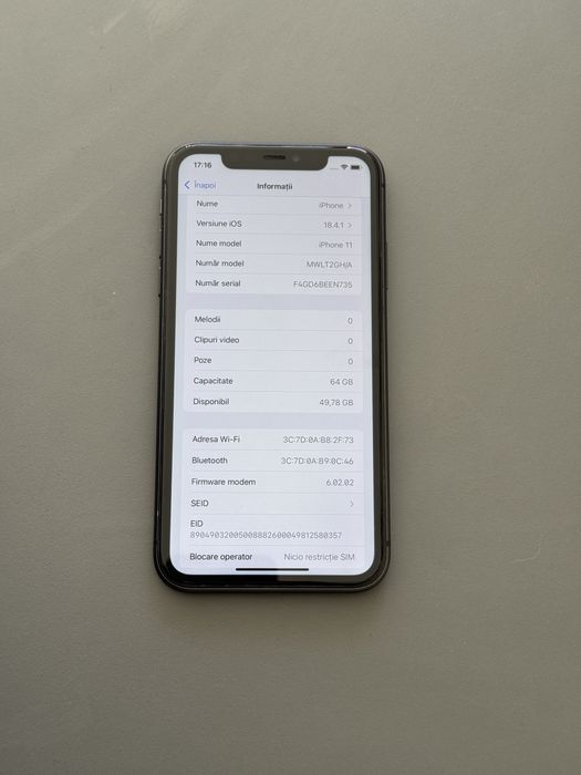 iPhone 11 64GB Black 100% baterie
