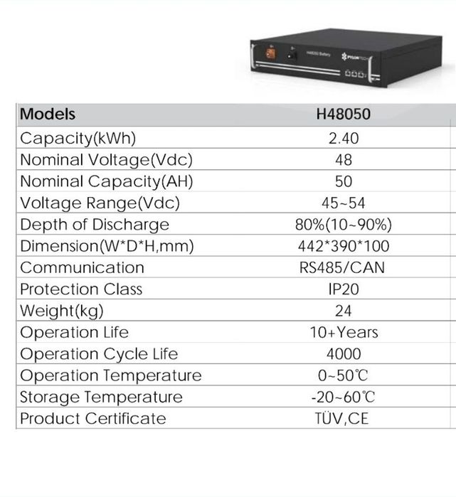 Pylontech H48050 HV (2,4 kWh "NOU"