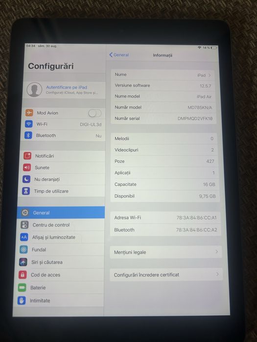 Ipad air  model 1474