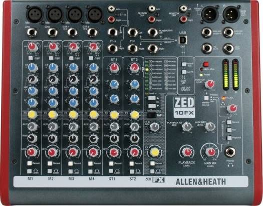 Аналоговый микшерный пульт Allen & Heath ZED-10FX
