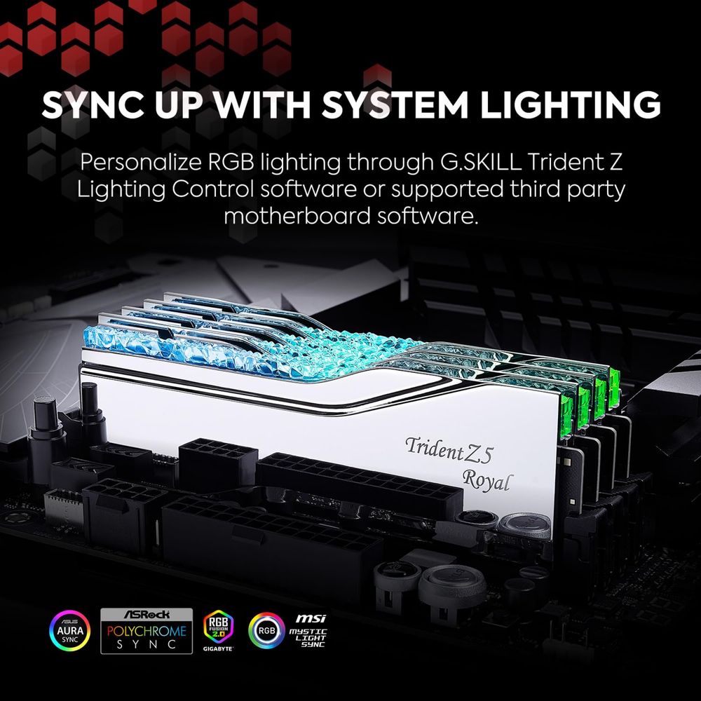 GSkill Trident Z5 Royal RGB 2x16 32GB 6400mhz Silver