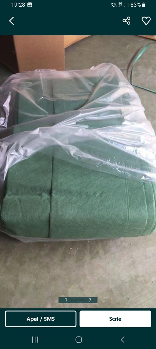 PRELATA Baloti Verde 140 gr/m Tip Pasla Antimucegai/Tratata UV!