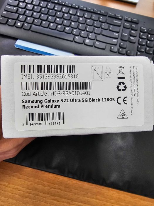Samsung S22 ULTRA 5G - 128 Gb -Black - Factura/Garantie Orange 24 luni