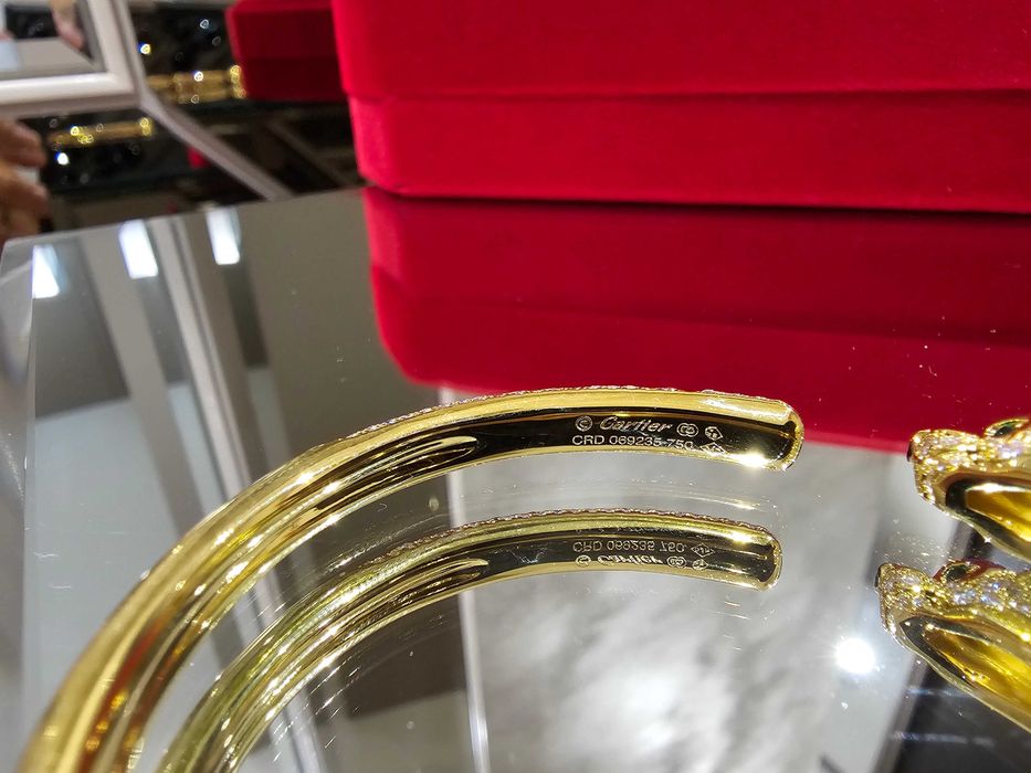 CARTIER Panthere de Cartier Gold Diamonds Дамска Гривна