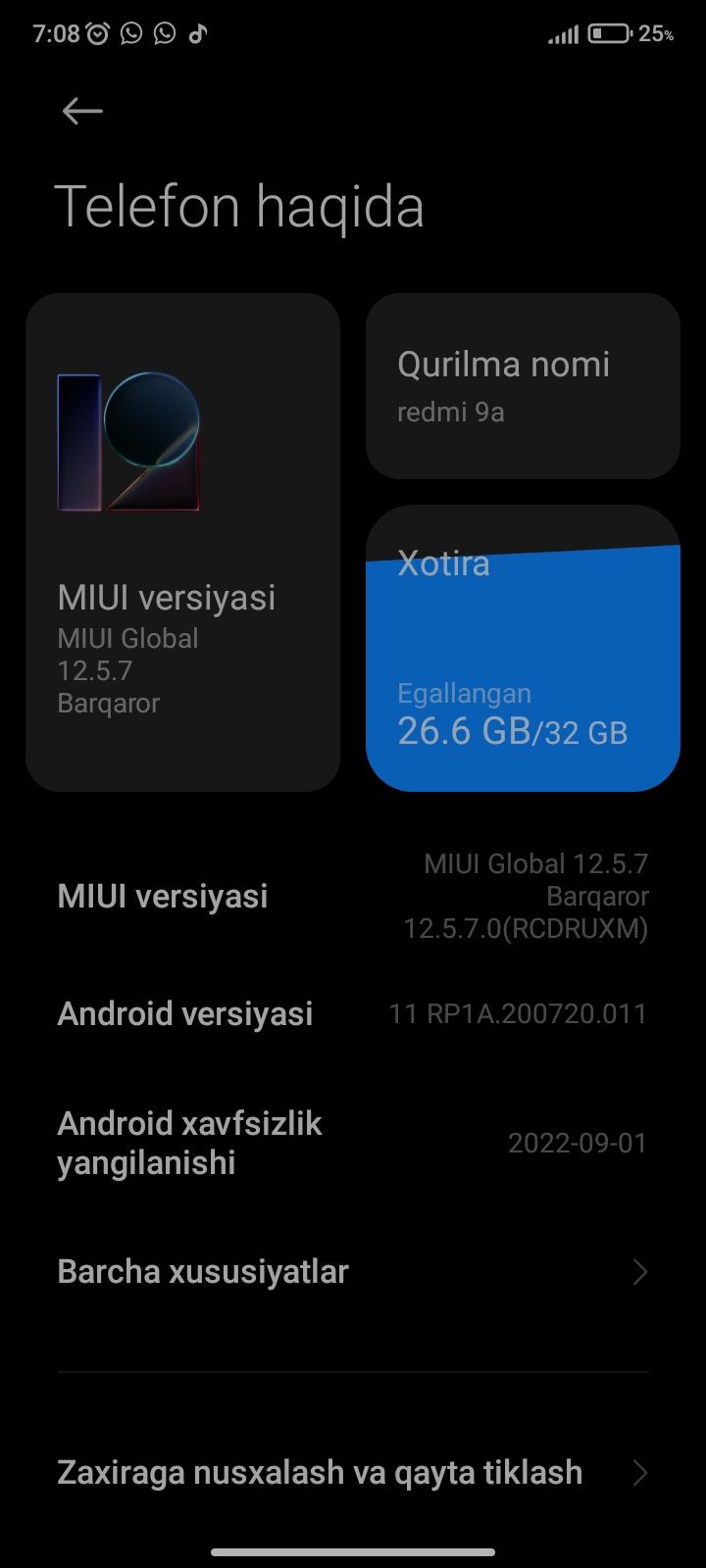 Redmi 9a kafolat bilan