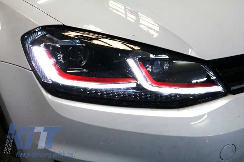 Promo Faruri LED VW Golf 7 (2012-2017) Rosu Semnal Dinamic