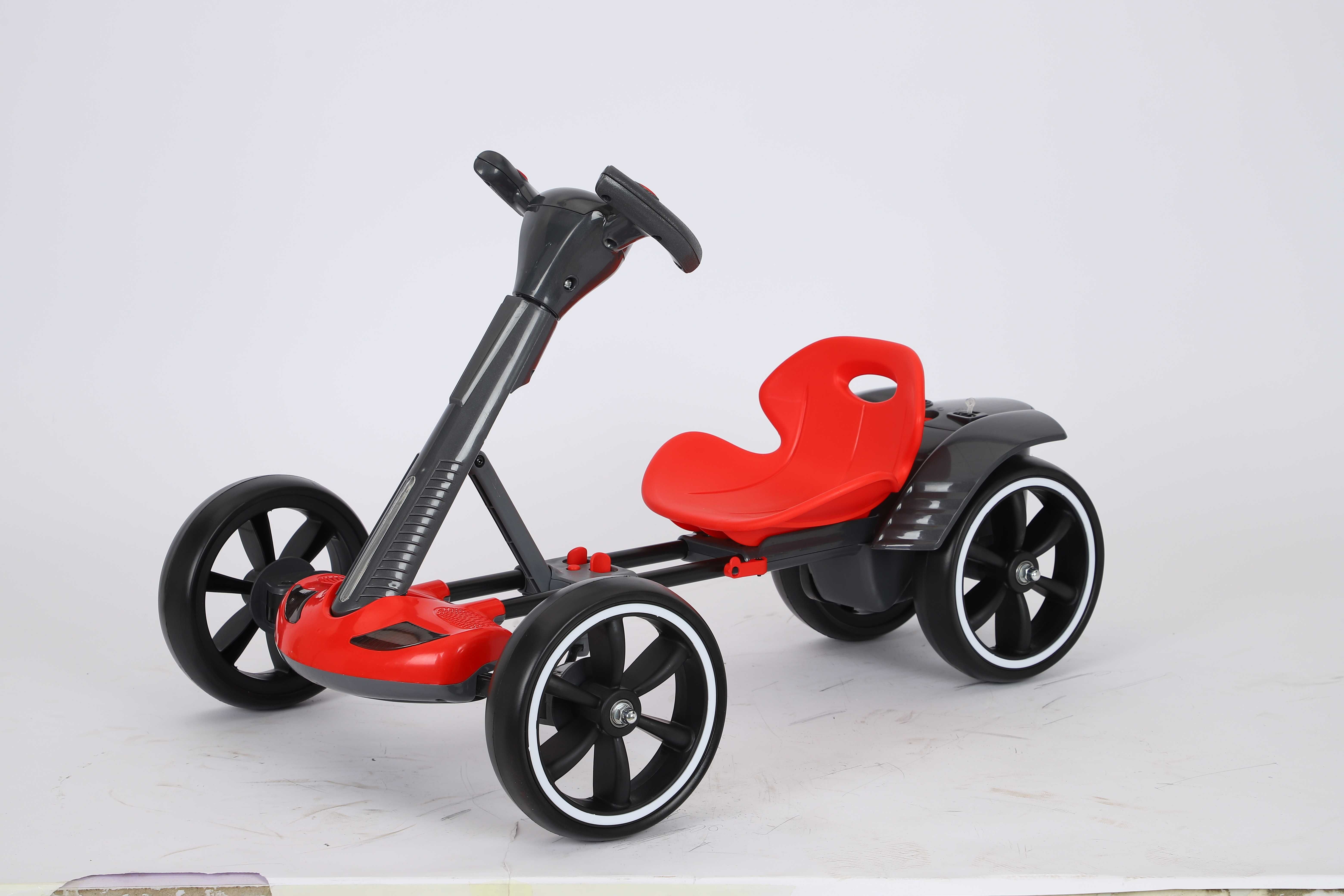 Go Kart electric pentru copii Kinderauto KT-001 45W pliabil RC BT #RED