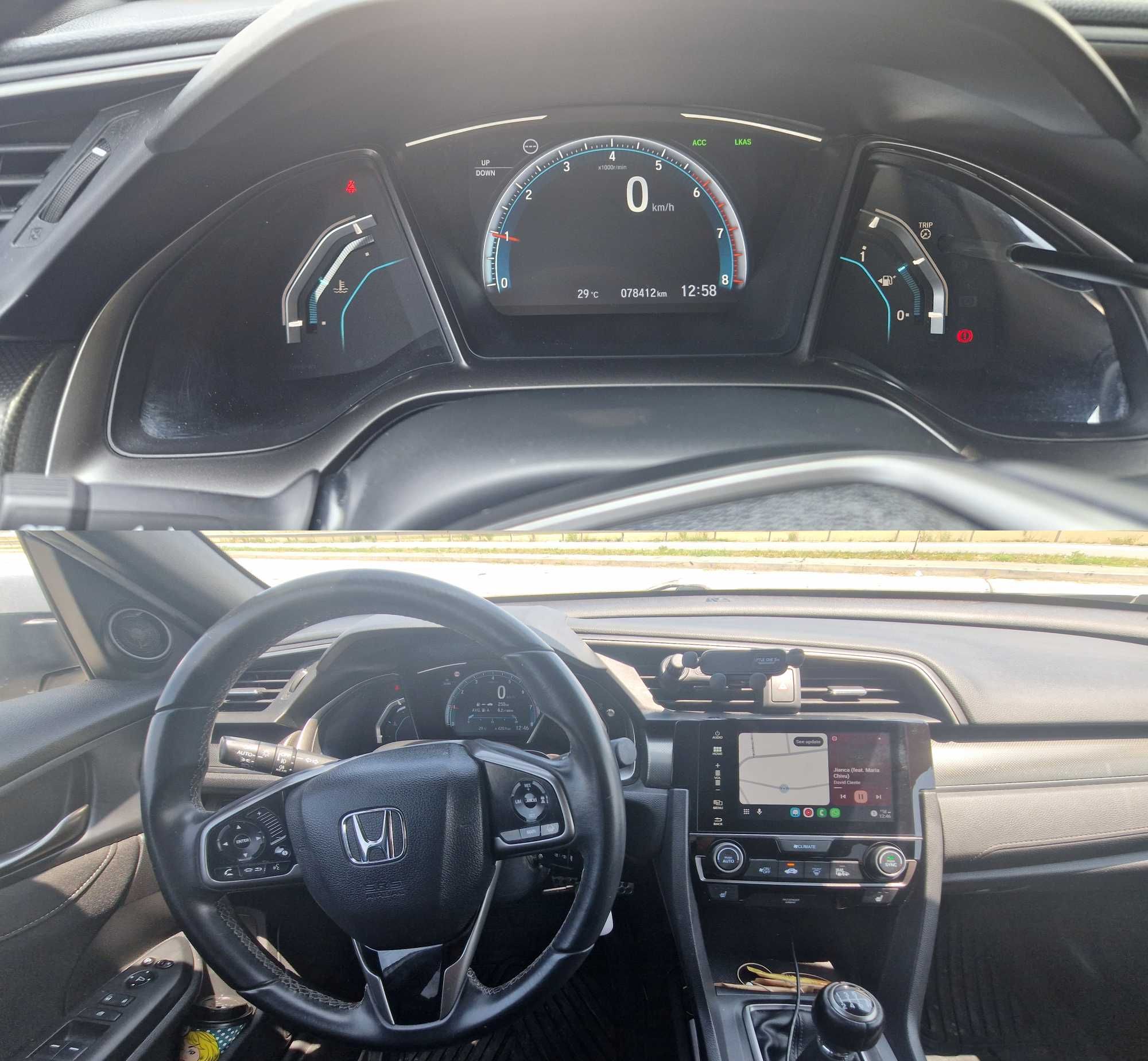 Honda Civic 2019, 1000cc turbo, 78400km, benzina, cutie manuala