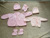 Set hăinuțe tricotate bebe nou născut (aprox. 56-62)