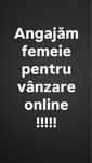 Angajam femeie pentru vânzari online