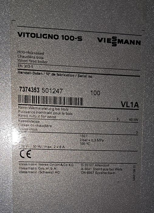 Cazan pe lemne Viessmann Vitoligno 100