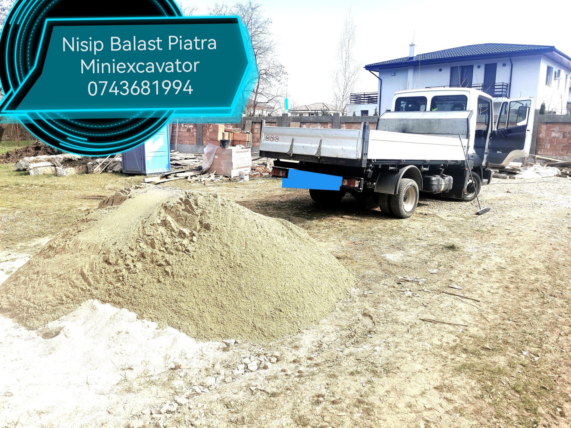 Nisip Balast Piatra Pamînt Bobcat Miniexcavator