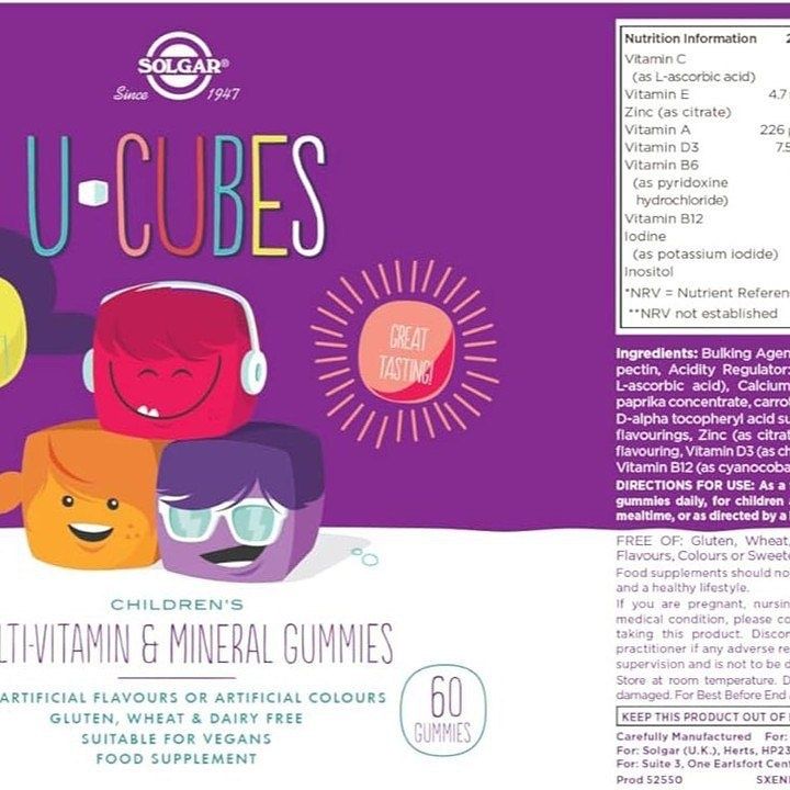 Solgar U-Cubes Children’s Multi-Vitamin & Mineral