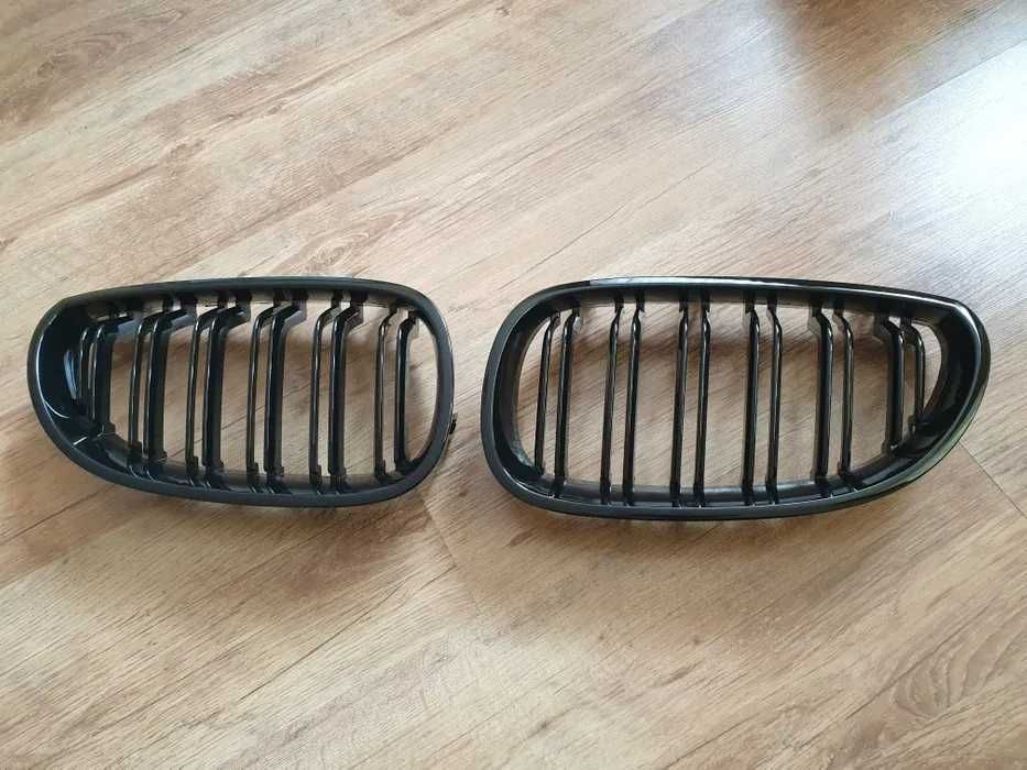 Grile nari duble Bmw e60,e61 negru lucios
