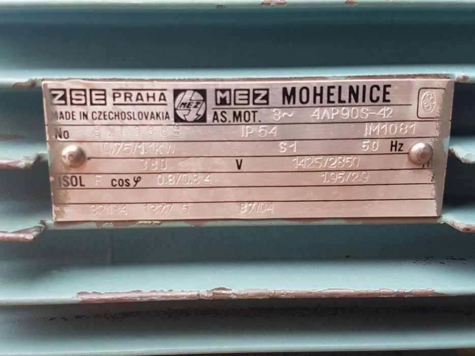 Двускоростен ел.двигател 0.75/1.1кв 1425/2850 оборота