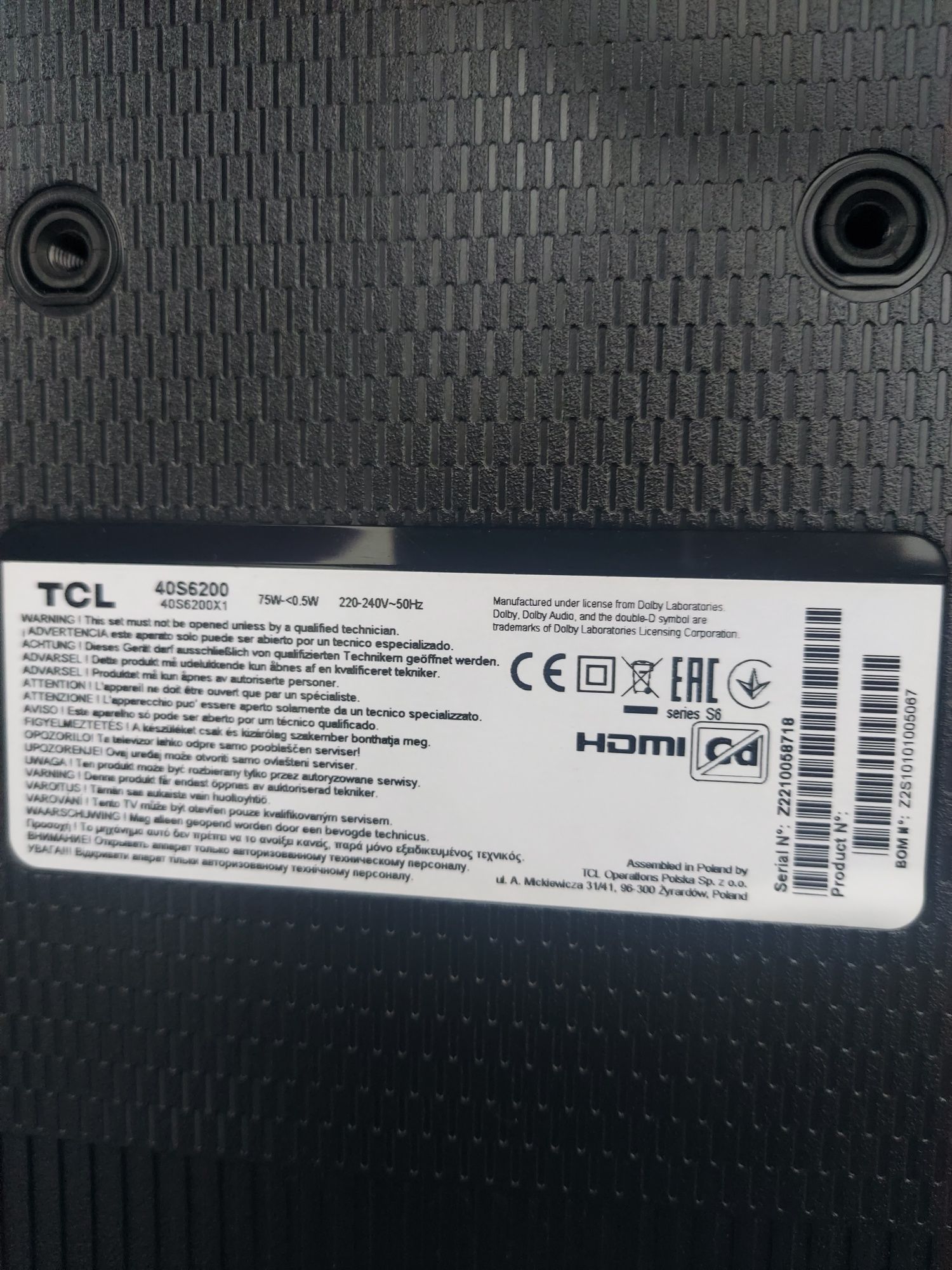 Телевизор  TCL 40'