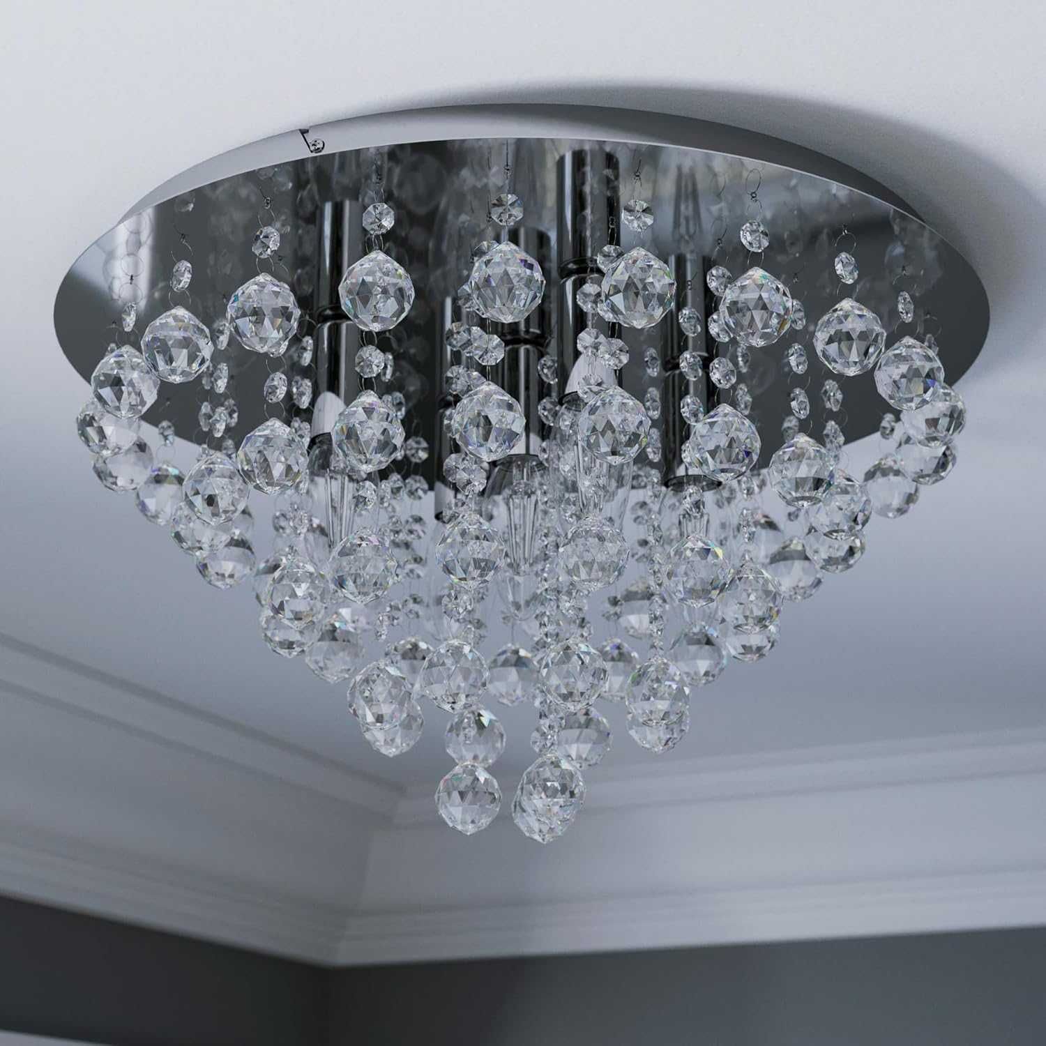 Lampă de tavan Lindby 9621468 aspect cristal  2 buc in stoc