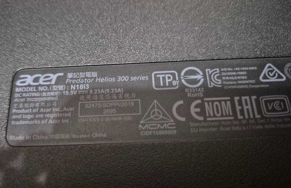Acer Predator Helios 300