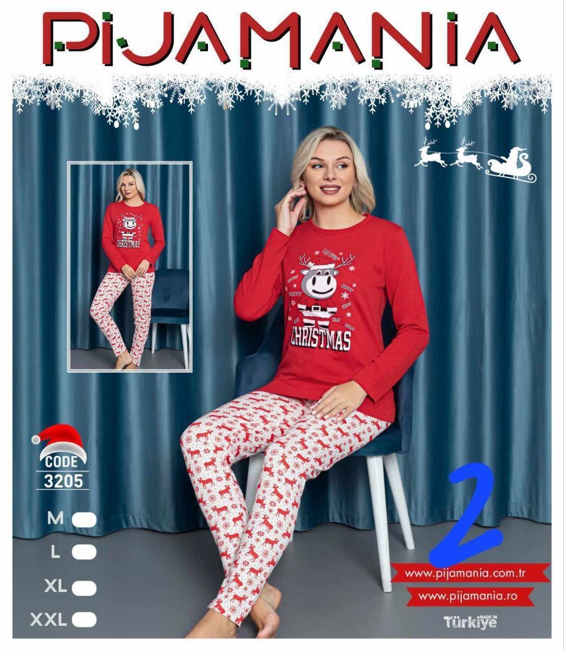 Pijamale dama tematica
Usor vatuite

Pinguini- l xl xxl
Mery christmas