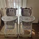 Vand scaun de masa copii,Chicco Polly 2 Start 4roti, Monkey